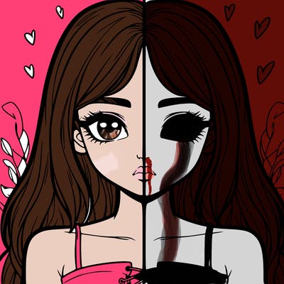 realistic girl split