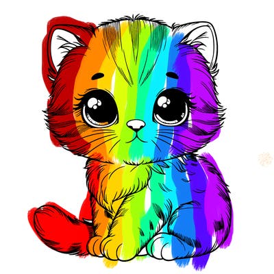 cute realistic kitten