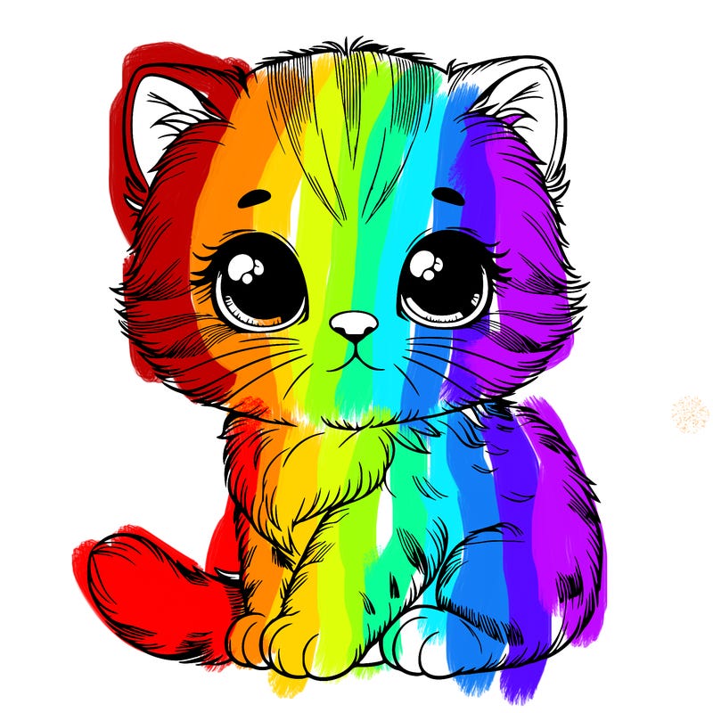 cute realistic kitten