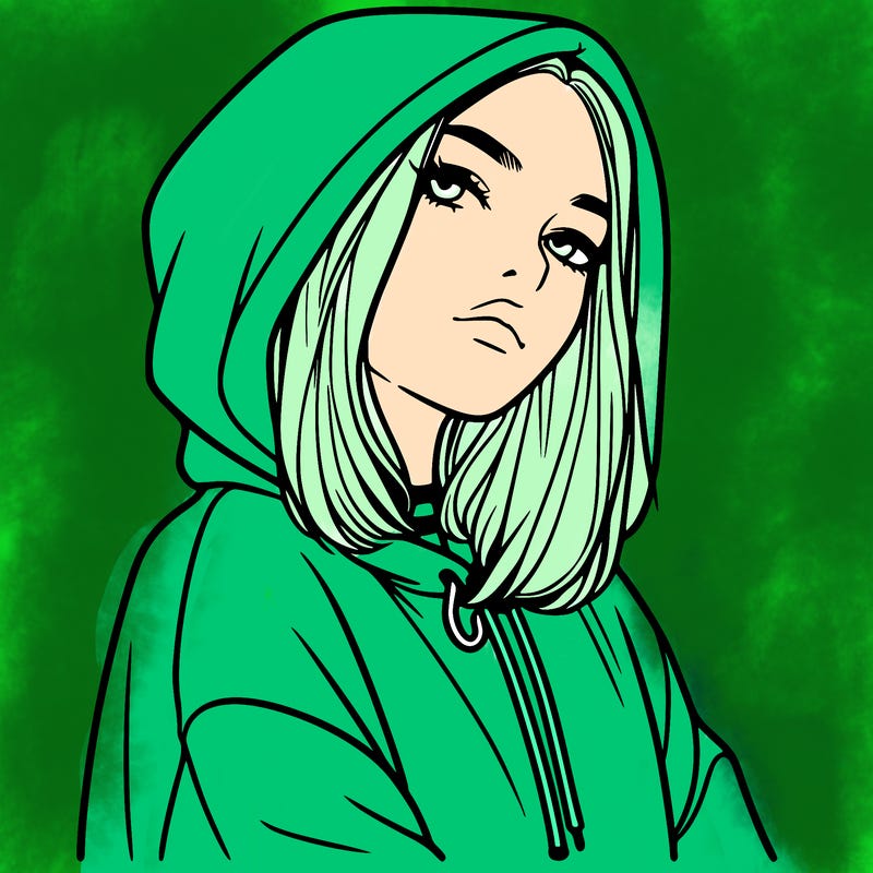 a realistic girl in a hoodie