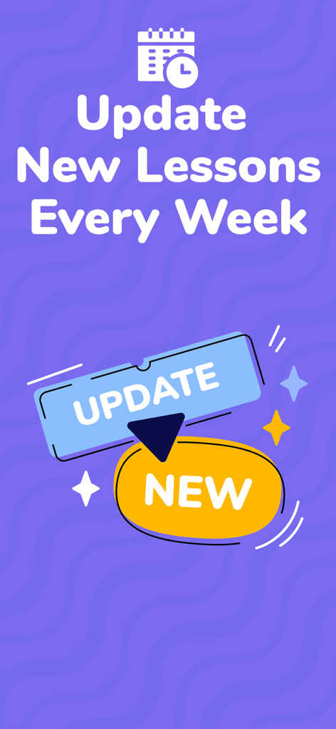 DrawMee - Learn how to draw - DrawMee app promotional screen showing that new drawing lessons are updated every week