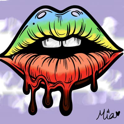 lips that look realistic and drip