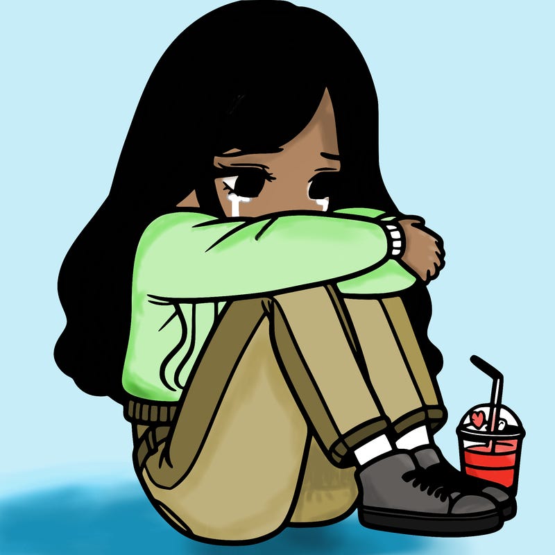 a girl  after a breakup