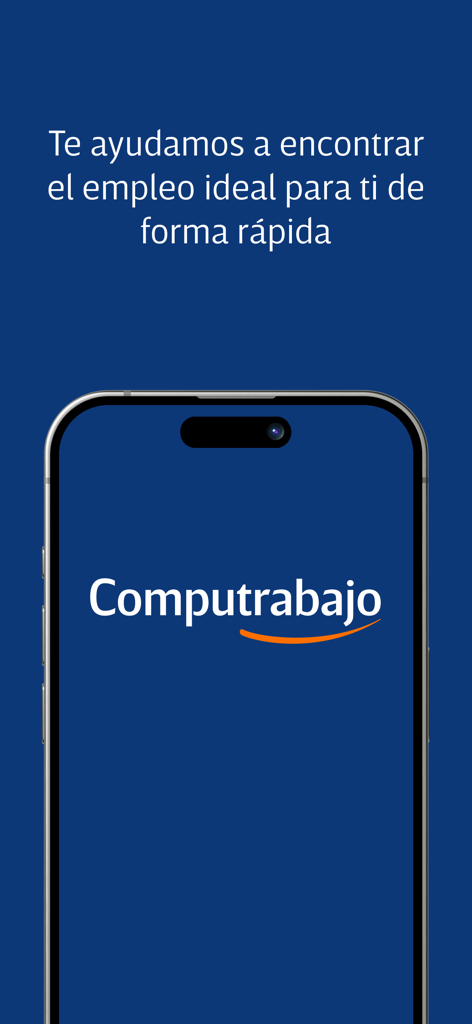 Computrabajo - The Computrabajo app displayed on a smartphone featuring a Spanish slogan for finding the ideal job