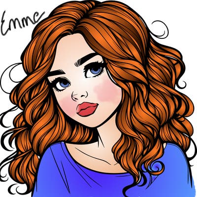 realistic girl with wavy hair on her hair