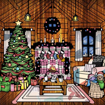 christmas house interior