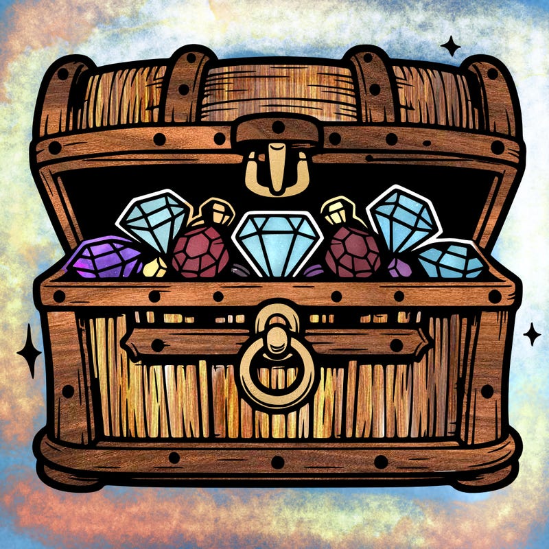 treasure chest with jewels