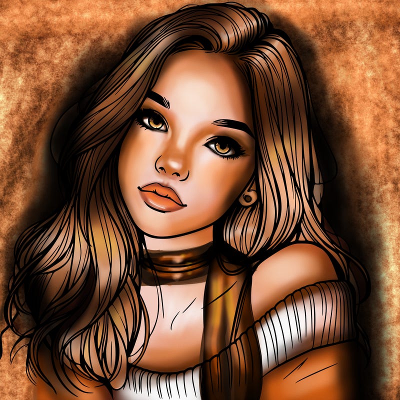 beautiful teenage woman realistic