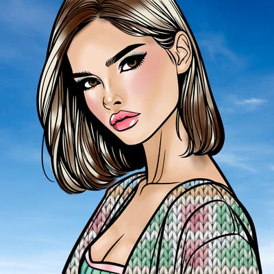 fashion model female one realistic posing