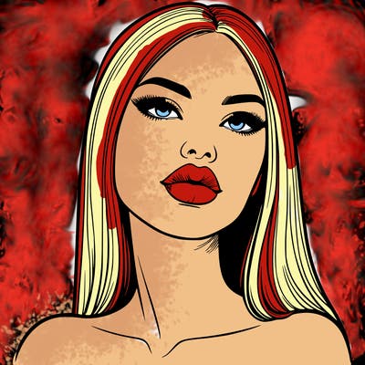 realistic woman with full lips