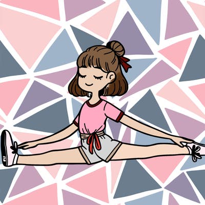 girl doing the splits