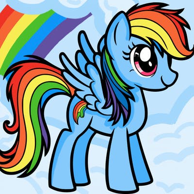 rainbow dash horse