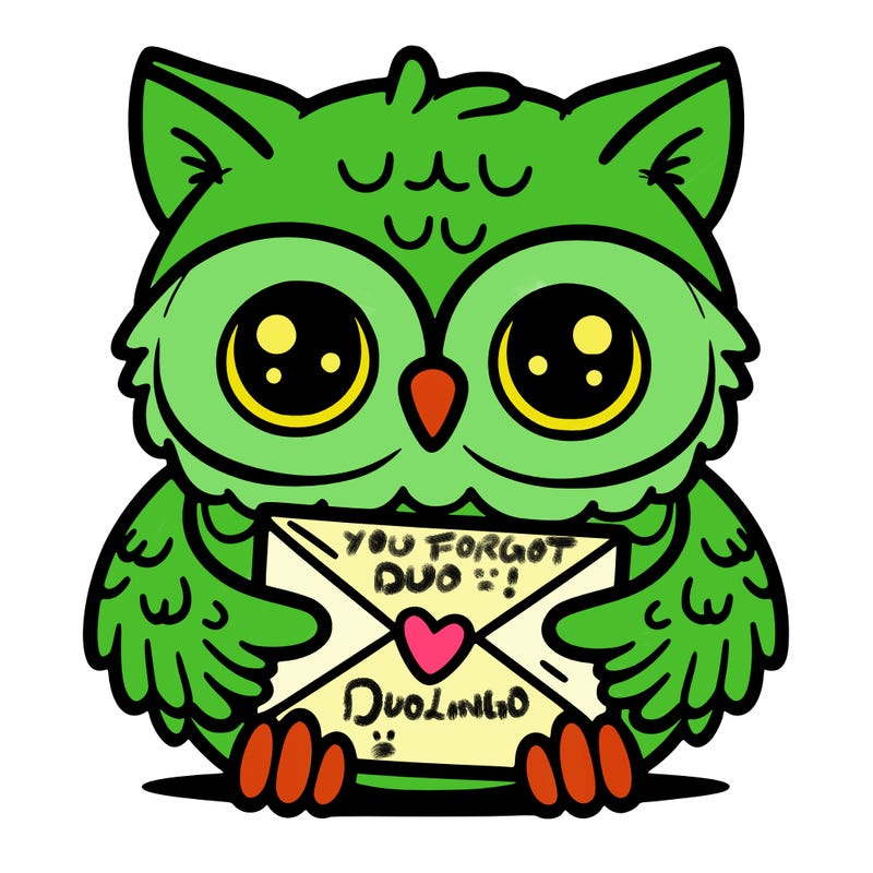 owl holding an envelope