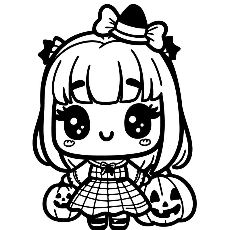cute halloween girl