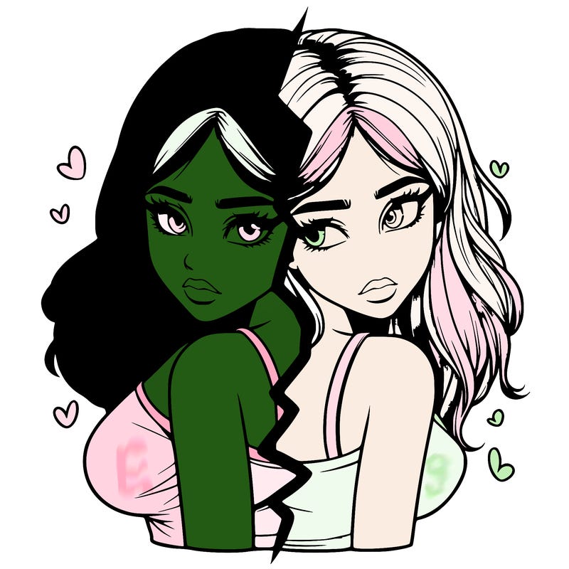 realistic girl split