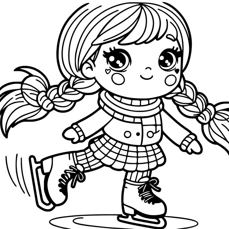 girl with ice skates