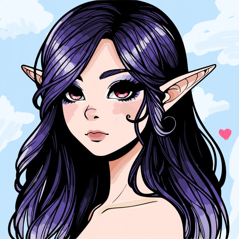 elf girl realistic dark fantasy