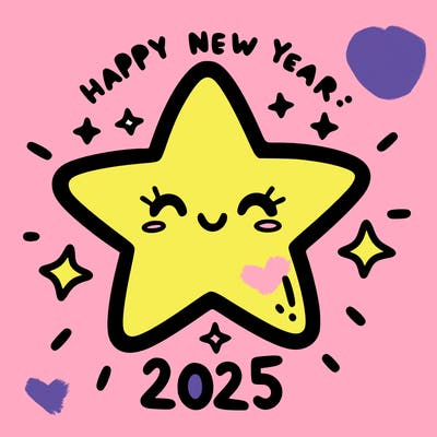 happy new year 2025 star wish