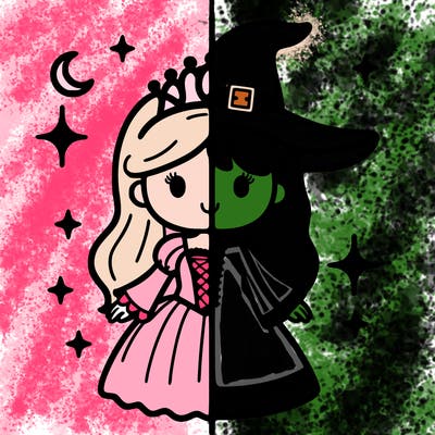 split princess and witch