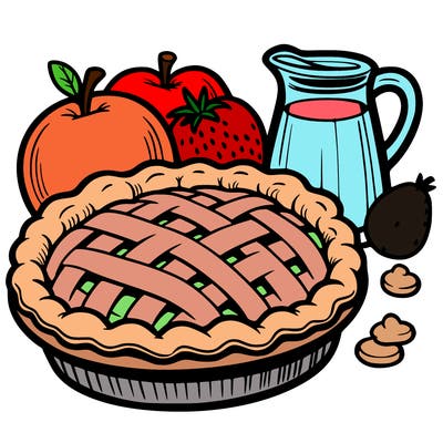 a pie of food