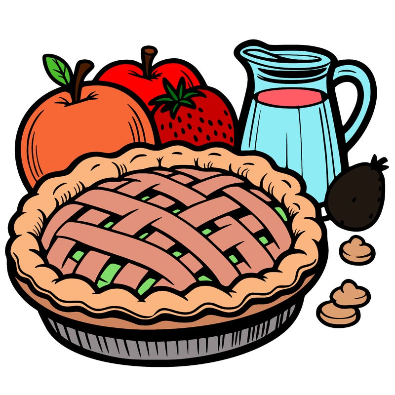 a pie of food