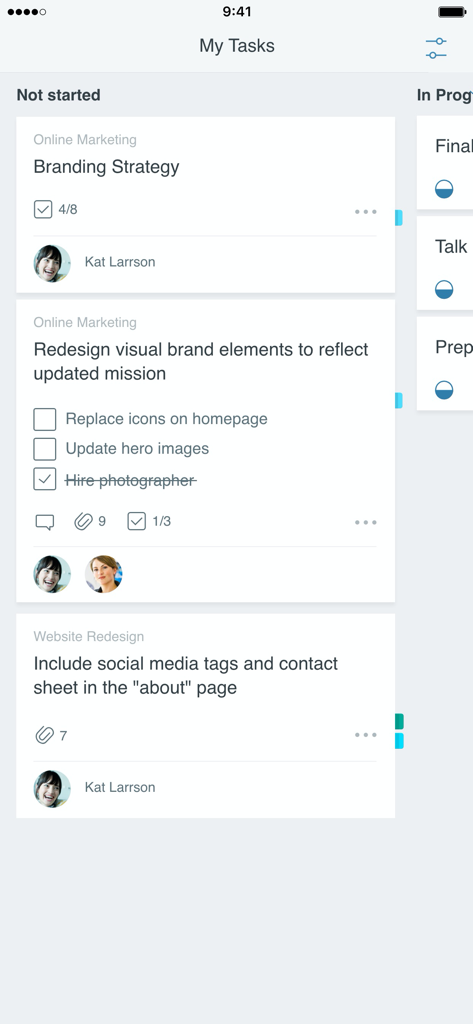 Microsoft Planner - Interface de l'application Microsoft Planner montrant un tableau Kanban avec des cartes de tâches organisées dans la colonne Non commencée.