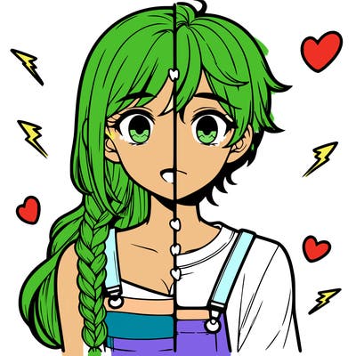 realistic girl boy split