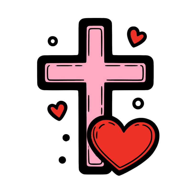 cross and heart
