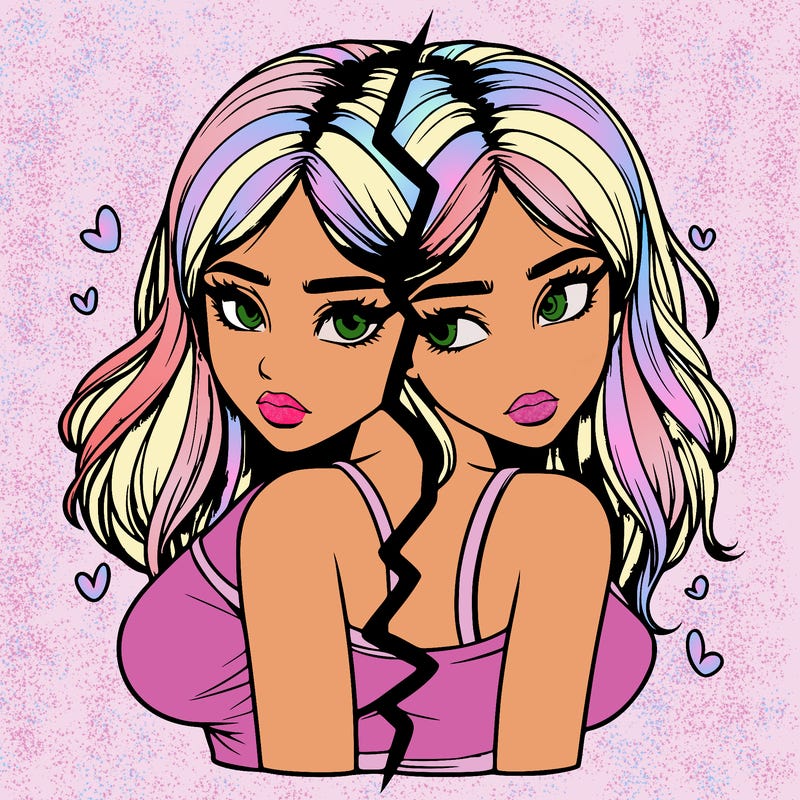 realistic girl split