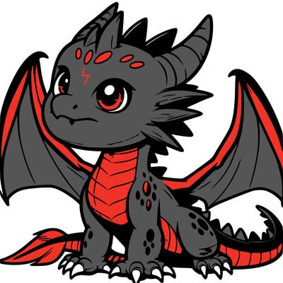 fierce baby night dragon