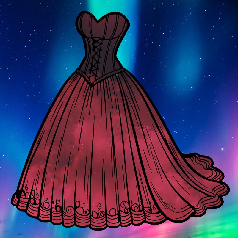 wedding dress-corset and a long and flowy skirt