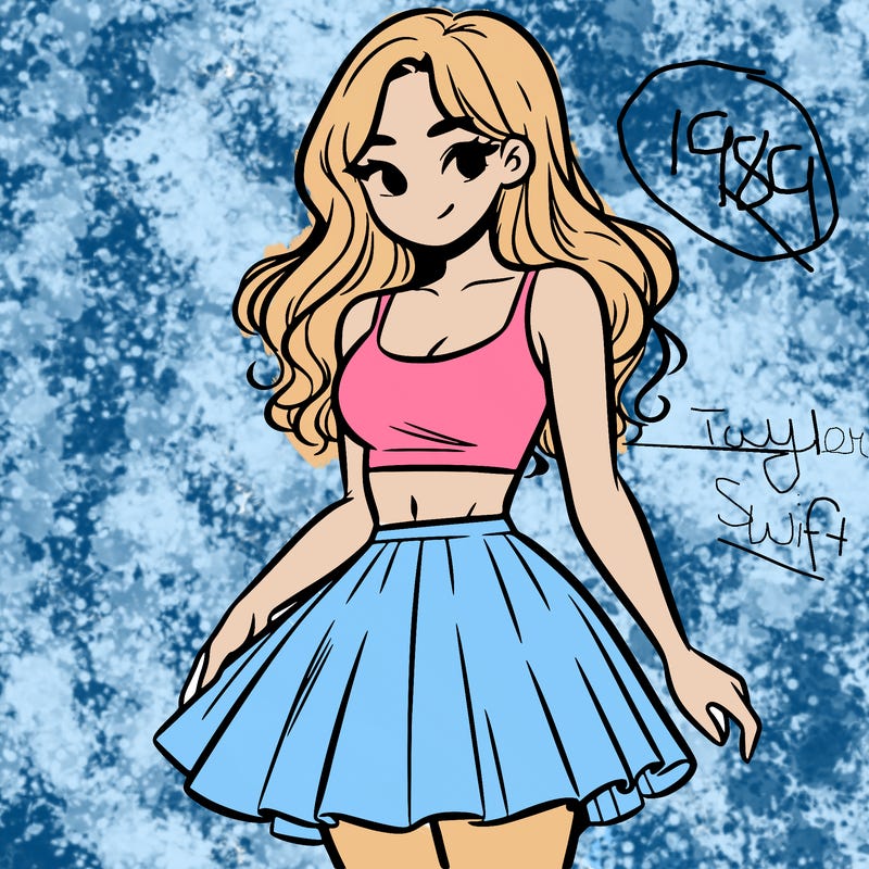 woman in a skirt and crop top