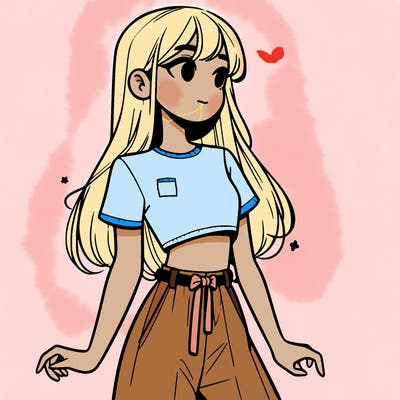 girl in a cute crop top