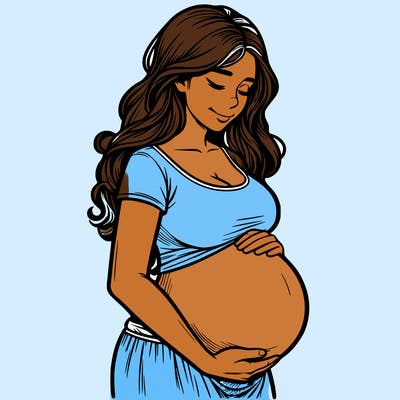 woman heavily pregnant realistic