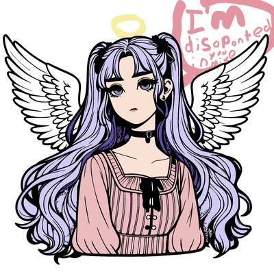 realistic girl with wings