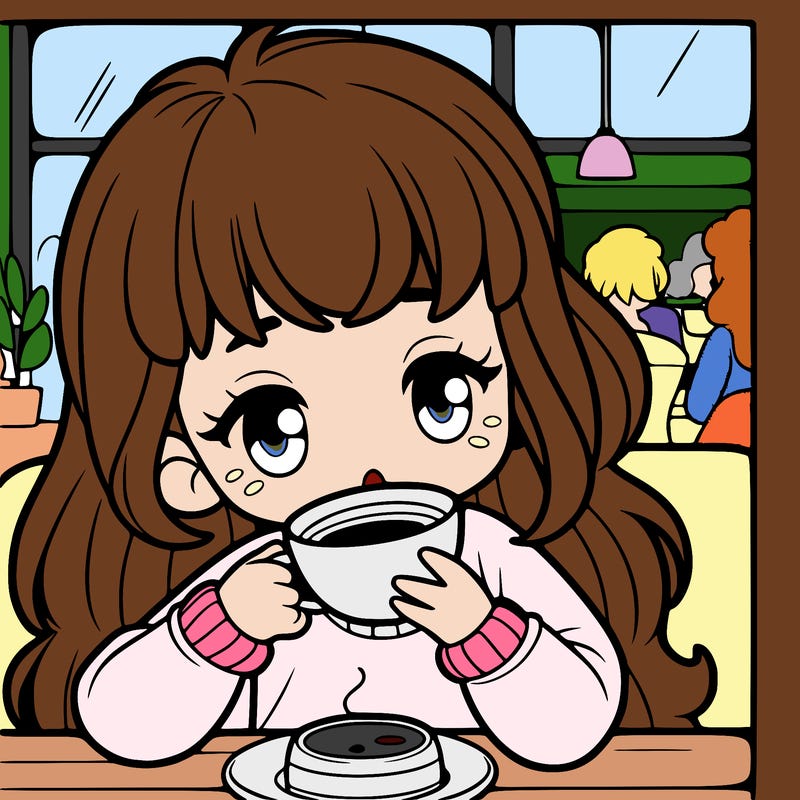 girl drinking coffee