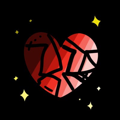 a blank heart