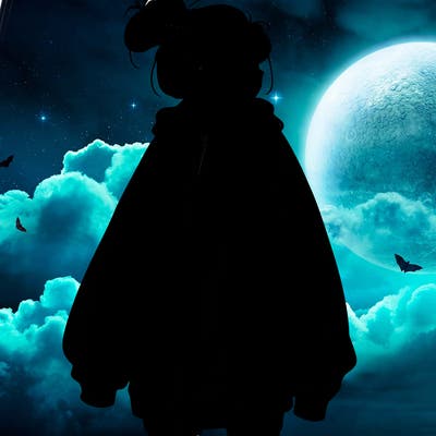 realistic girl with a oversized sweatshirt on and a bun