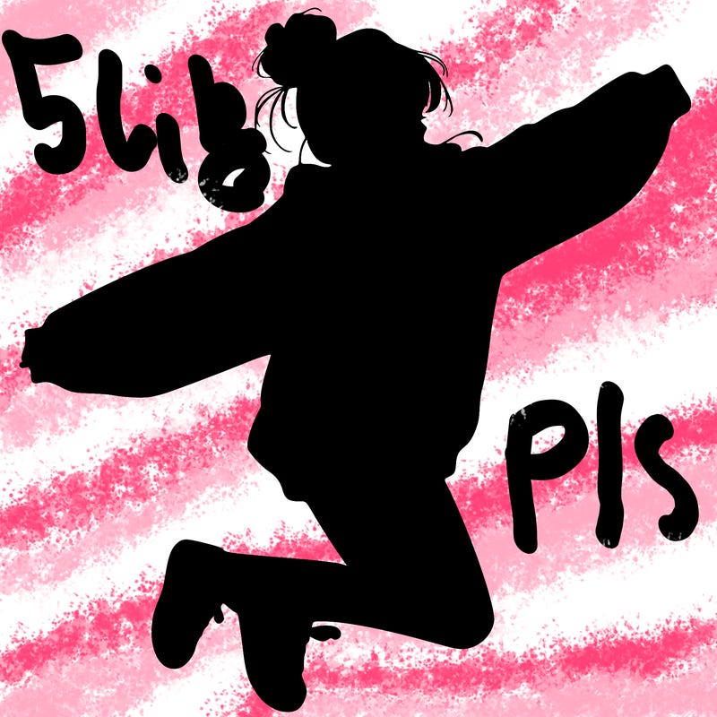 realistic girl jumping with a bun and oversized sweatshirt