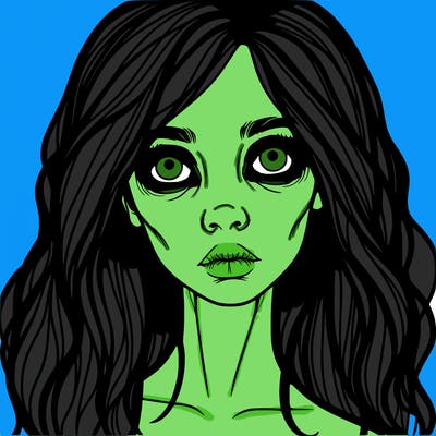 scary beautiful realistic girl