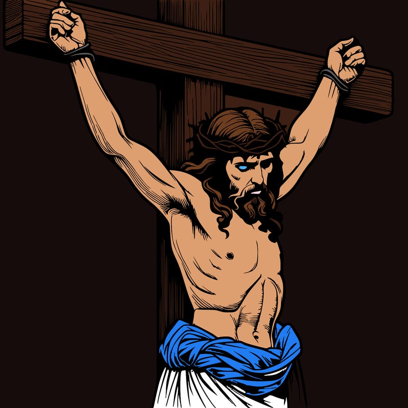 jesus realistic on the cross