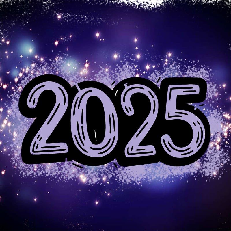 one line scrawled numbers sketch design “2025”