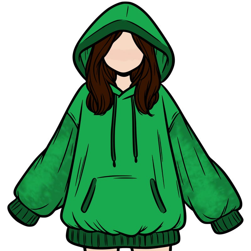 girl in oversized hoodie