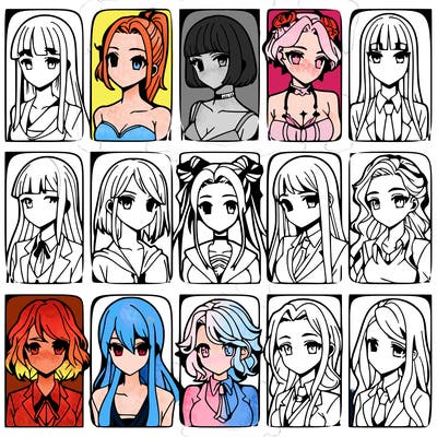 girls that look diffrent anime