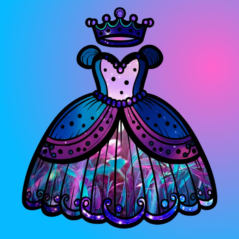 gown with tiara