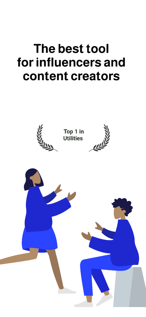 Unfollowers Tracker for IG - Werbebildschirm für die Instagram-Entfolger-Tracker-App, der sie als Top-Tool für Influencer und Content Creators hervorhebt.