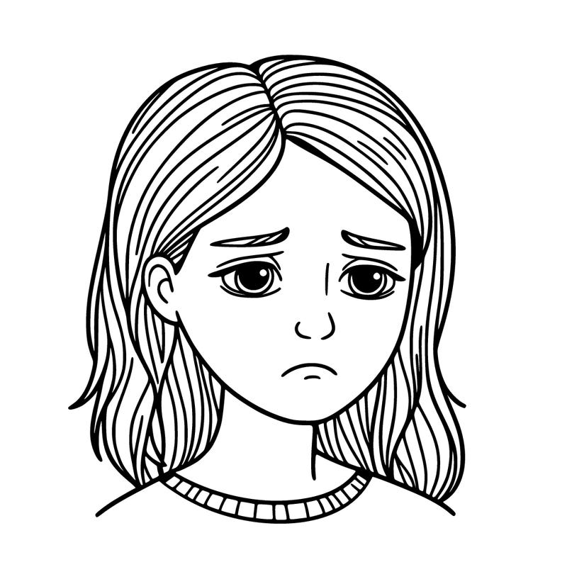 sad realistic person