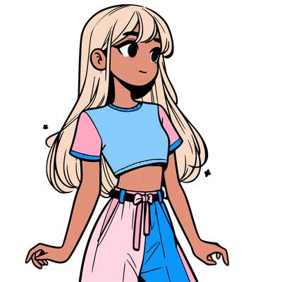 girl in a cute crop top