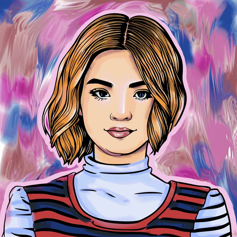 realistic girl with short hair
