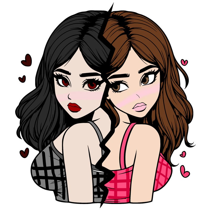 realistic girl split